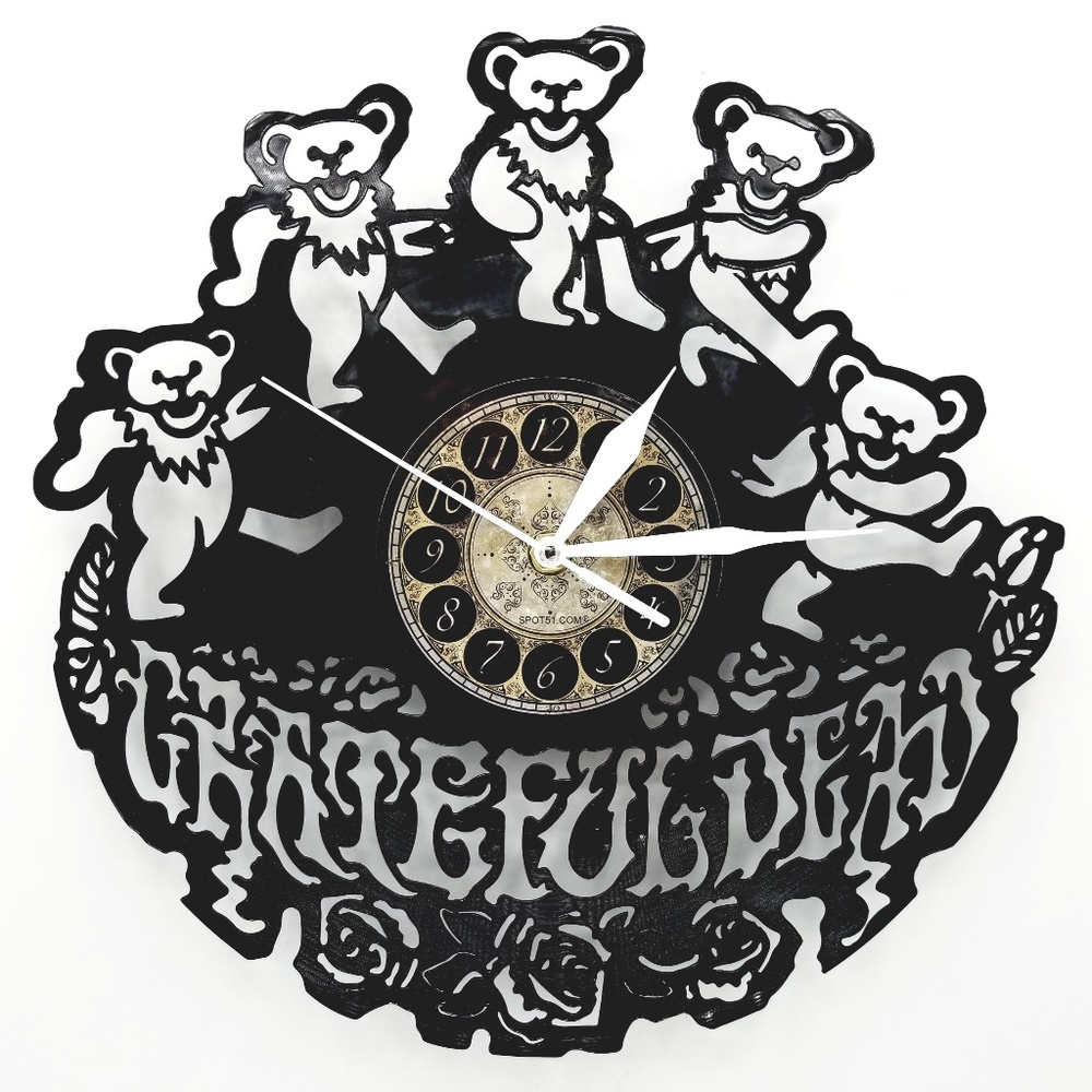 GRATEFUL DEAD vinyl record clock